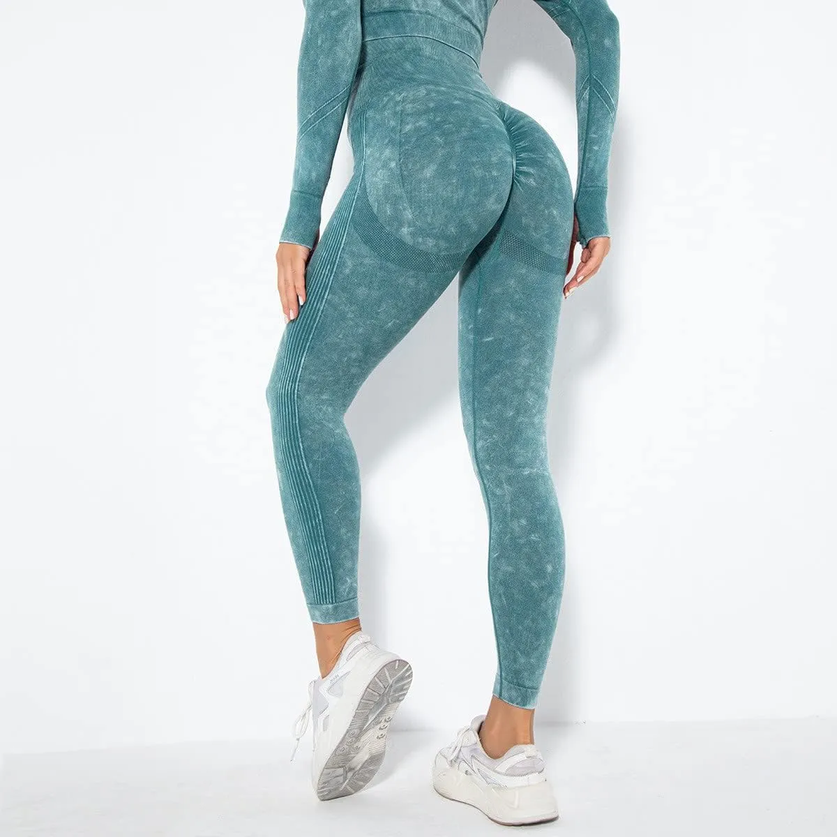 DASAYO Leggings for Women Ultra High Waisted Hip Lifting Tummy Control Workout Pant Side Strip Design Yoga Pants