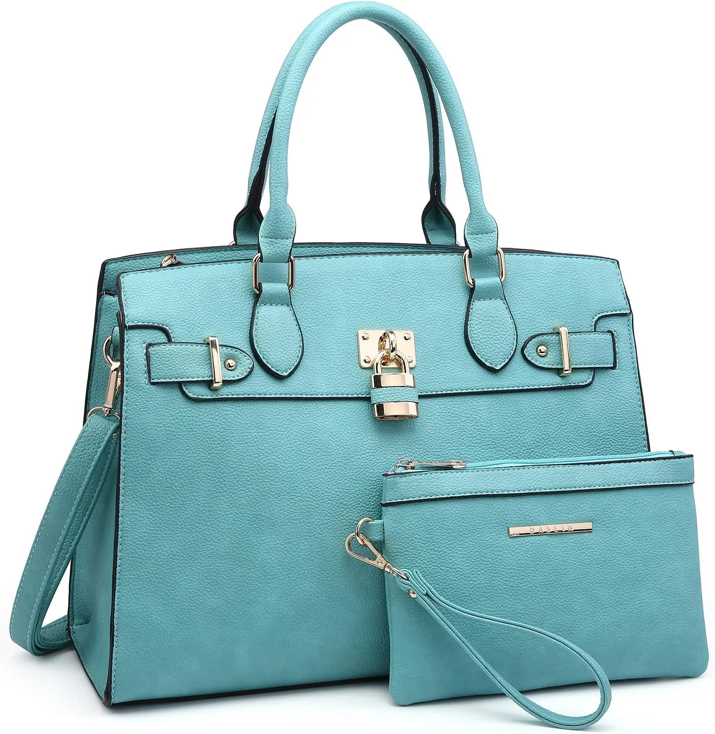 Dasein Women Handbags and Purses Ladies Shoulder Bag Top Handle Satchel Tote Work Bag with Matching Clutch