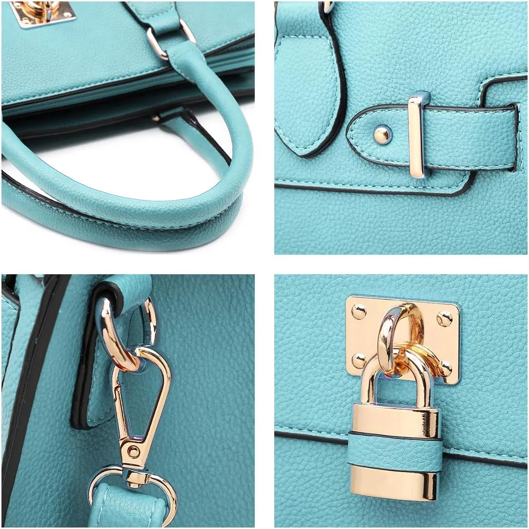 Dasein Women Handbags and Purses Ladies Shoulder Bag Top Handle Satchel Tote Work Bag with Matching Clutch