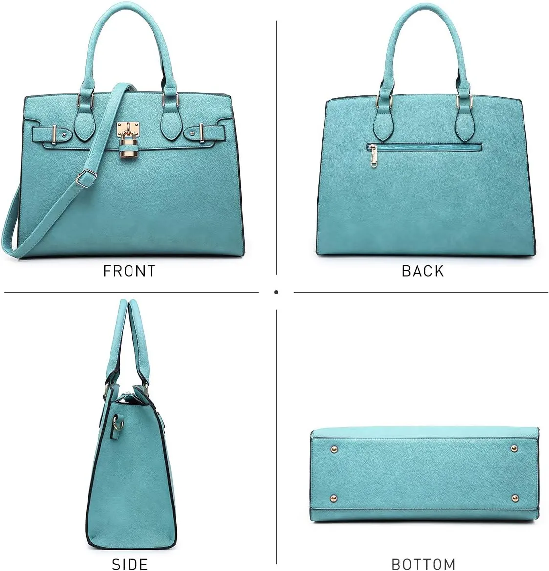 Dasein Women Handbags and Purses Ladies Shoulder Bag Top Handle Satchel Tote Work Bag with Matching Clutch