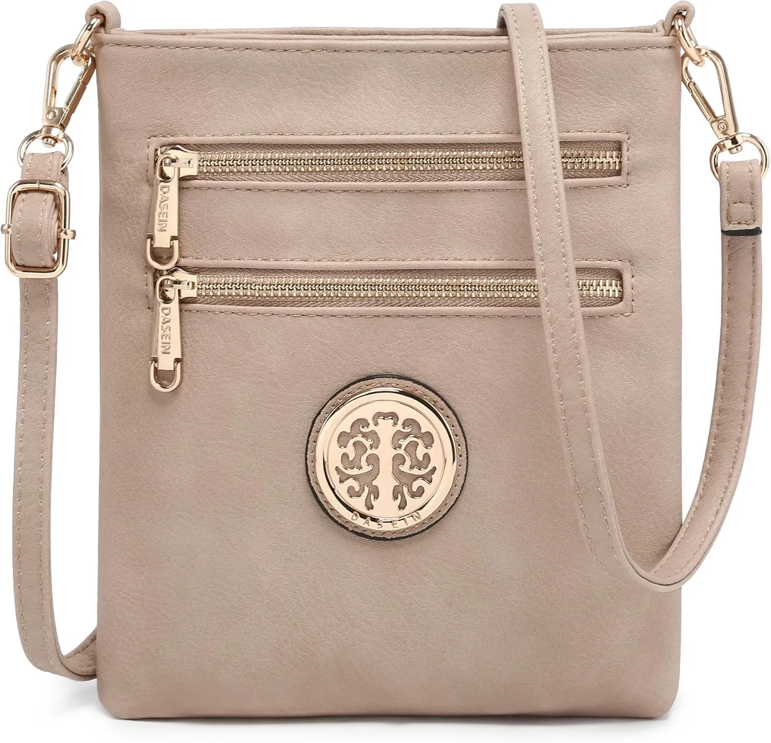 Dasein Women Small Crossbody Bag Lightweight Shoulder Purses Multi Zipper Pockets Phone Purse Handbag