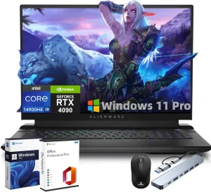 Dell Alienware M18 R2 Gaming Laptop, 18" QHD  165Hz, Intel i9 14900HX, GeForce RTX 4090, 64 GB DDR5, 4 TB SSD, WiFi6, Backlit Keyboard, Windows 11 Pro
