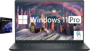 Dell Inspiron Touchscreen Laptop, 15.6" Business & Student Laptop Computer, Windows 11 Pro Laptop, Intel i5-1155G7 Processor, Full HD IPS Display, Numeric Keypad, Carbon Black (40GB RAM | 2TB SSD)