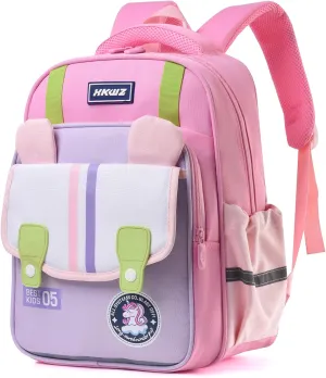 Digi4U Kids Backpack for School,Girls Backpack for Elementary Student,Lightweight School Backpack for Boys and Girls(Pink Backpack), Medium
