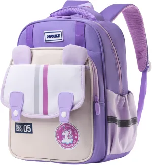 Digi4U Kids Backpack for School,Girls Backpack for Elementary Students,Lightweight School Backpack for Boys and Girls (Purple Backpack)