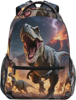 Dinosaurs Roar Backpack 3rd 4th 5th Grade School Bookbag Travel Laptop Daypack Bag Purse for Boys Girls Teens