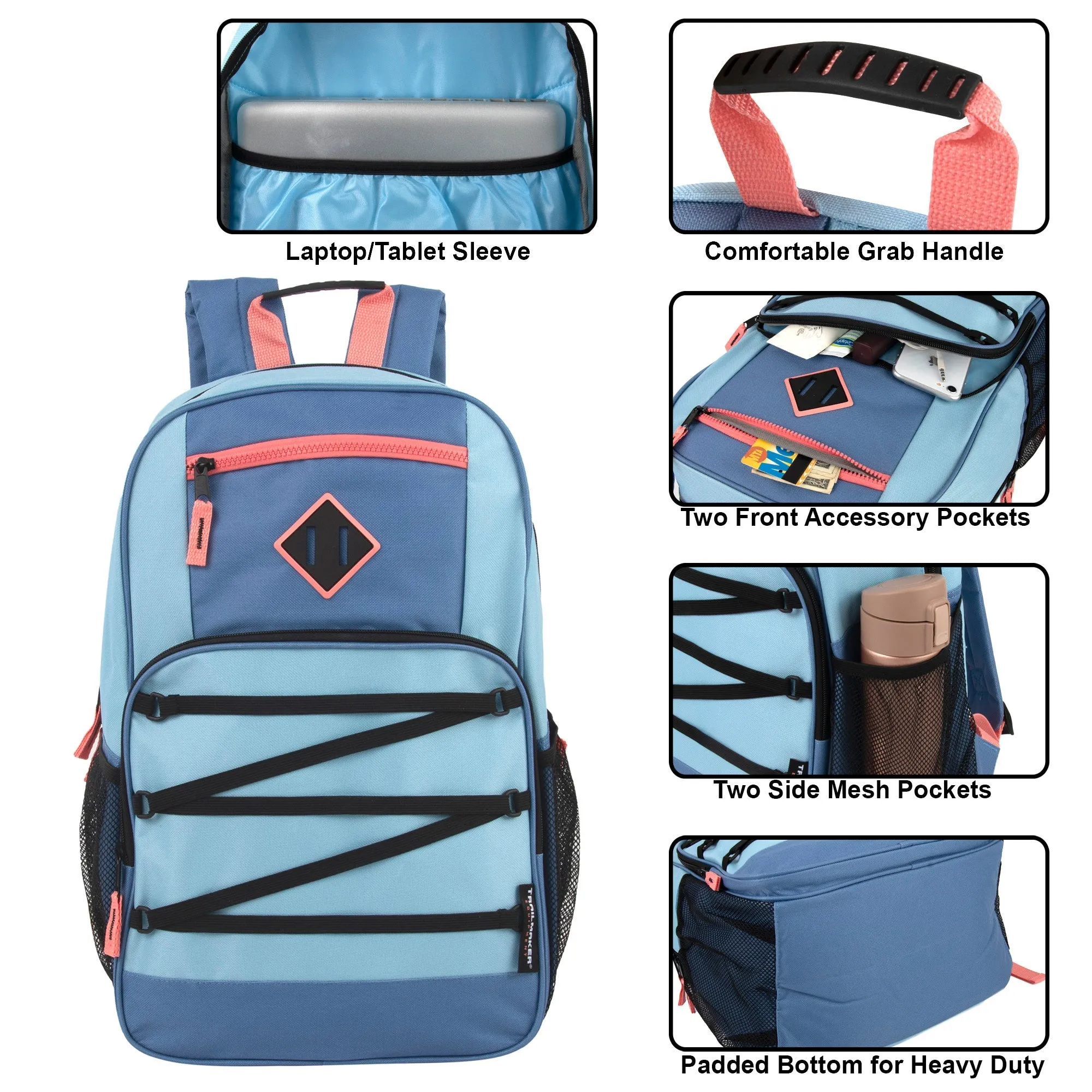 Dome Bungee Backpack with Laptop Section Wholesale