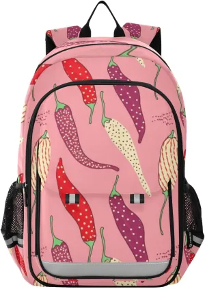 Dot Chili Pink Kid Backpack for School Heavy Duty Backpack for Kids Kid Travel Bag