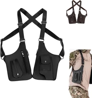 Double Shoulder Armpit Bag, 2025 New Men Anti-Theft Underarm Wallet Pocket Holster Phone Leisure Double Shoulder Pouch