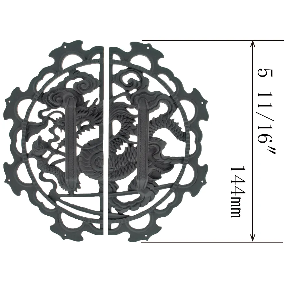 Dragon Decorative Plate with Grip Handles