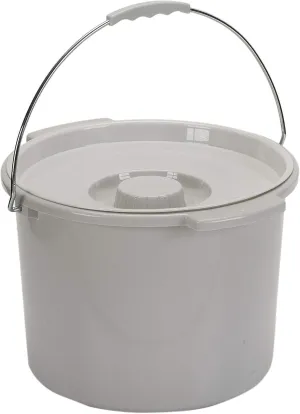 Drive Medical Commode Bucket With Handles And Cover 12Qt - Case of 12 - Model 11108