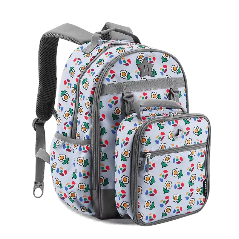 Duet Kids Backpack & Detachable Lunch Box Set in Every Daisy