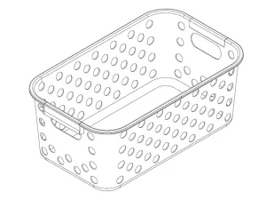 Eco-Friendly Basket -4 - Dots-White