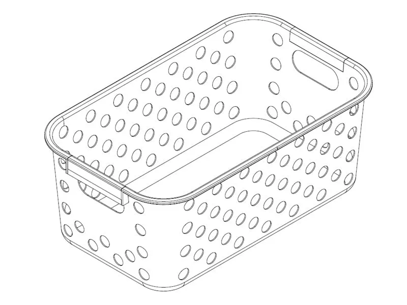 Eco-Friendly Basket -4 - Dots-White