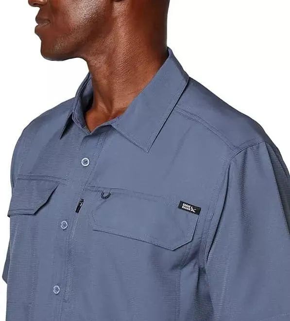 Eddie Bauer Men’s UPF 50 Sun Protection Short Sleeve Relaxed Fit Woven Tech Shirt