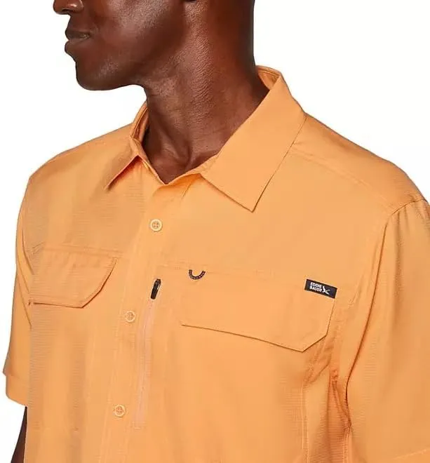 Eddie Bauer Men’s UPF 50 Sun Protection Short Sleeve Relaxed Fit Woven Tech Shirt