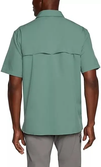 Eddie Bauer Men’s UPF 50 Sun Protection Short Sleeve Relaxed Fit Woven Tech Shirt
