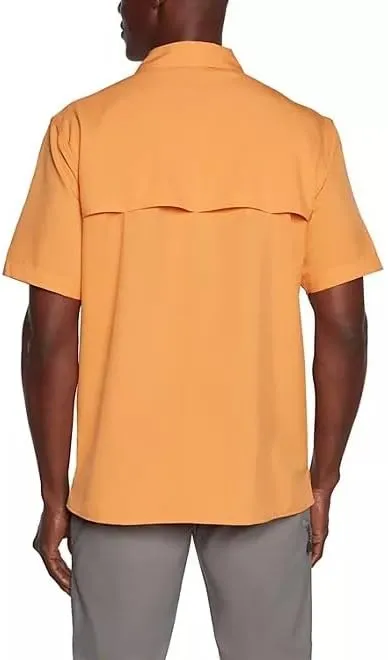 Eddie Bauer Men’s UPF 50 Sun Protection Short Sleeve Relaxed Fit Woven Tech Shirt