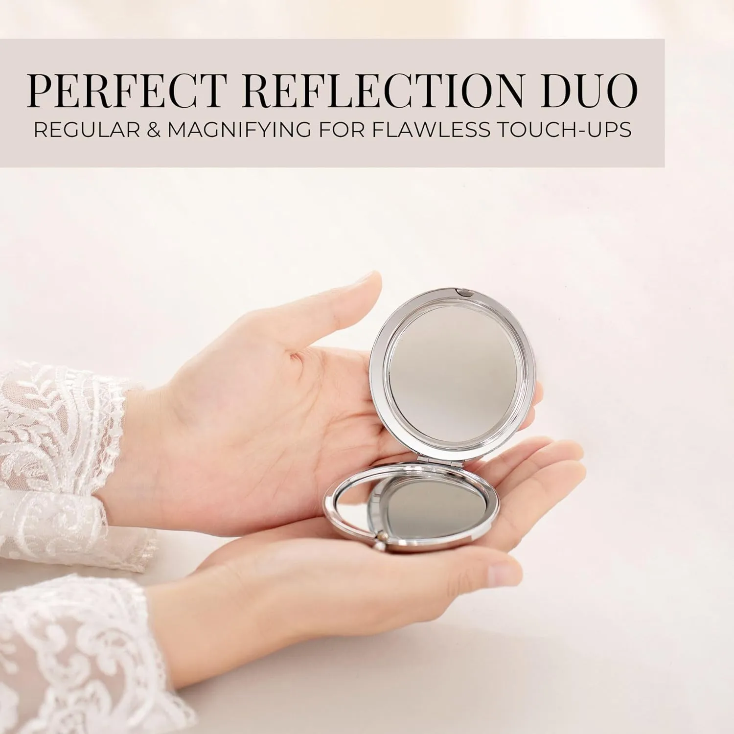 Elegant Compact Mirror for Purses - Valentines Gifts for Her - Gift for Mother of the Bride, Maid of Honor, Mother of the Groom, Daughter-in-law, Sister-in-law, Granddaughter