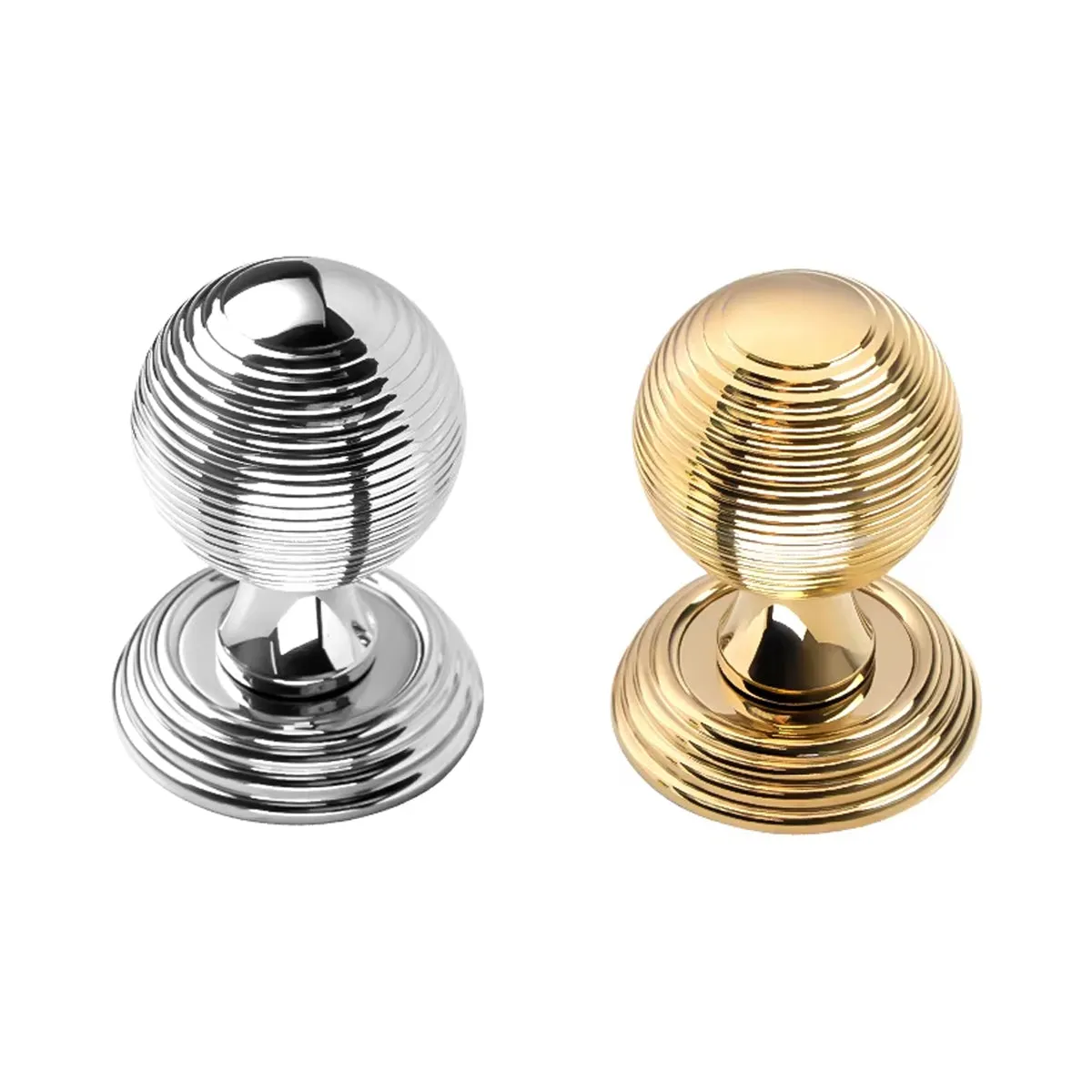 Elegant Entrance & Front Door Handles with Knobs Gold