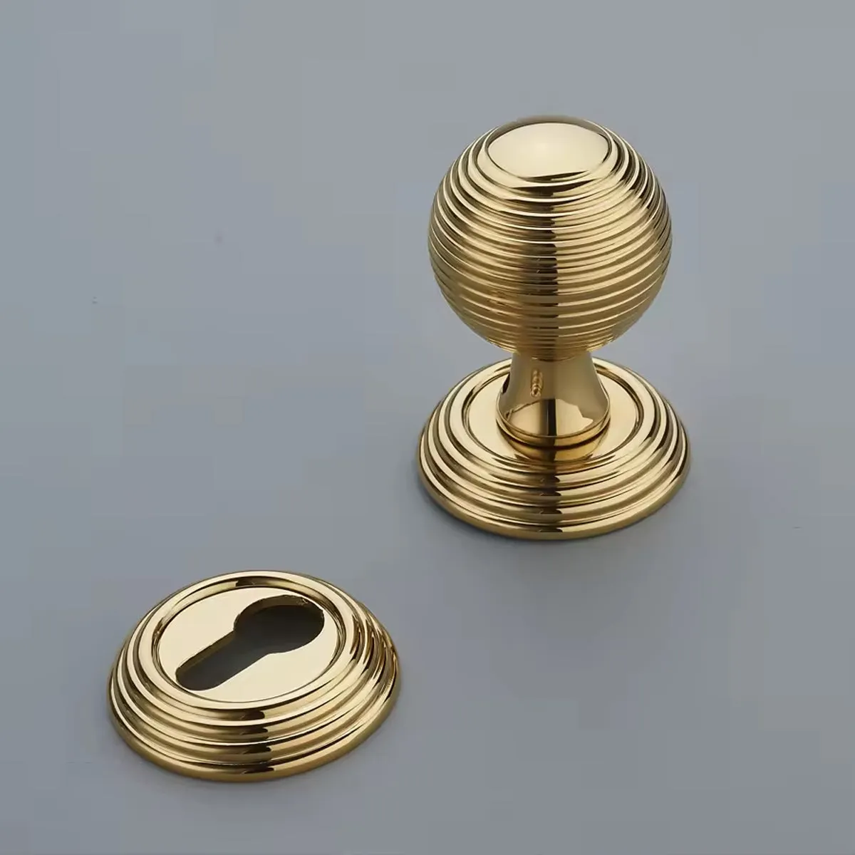 Elegant Entrance & Front Door Handles with Knobs Gold