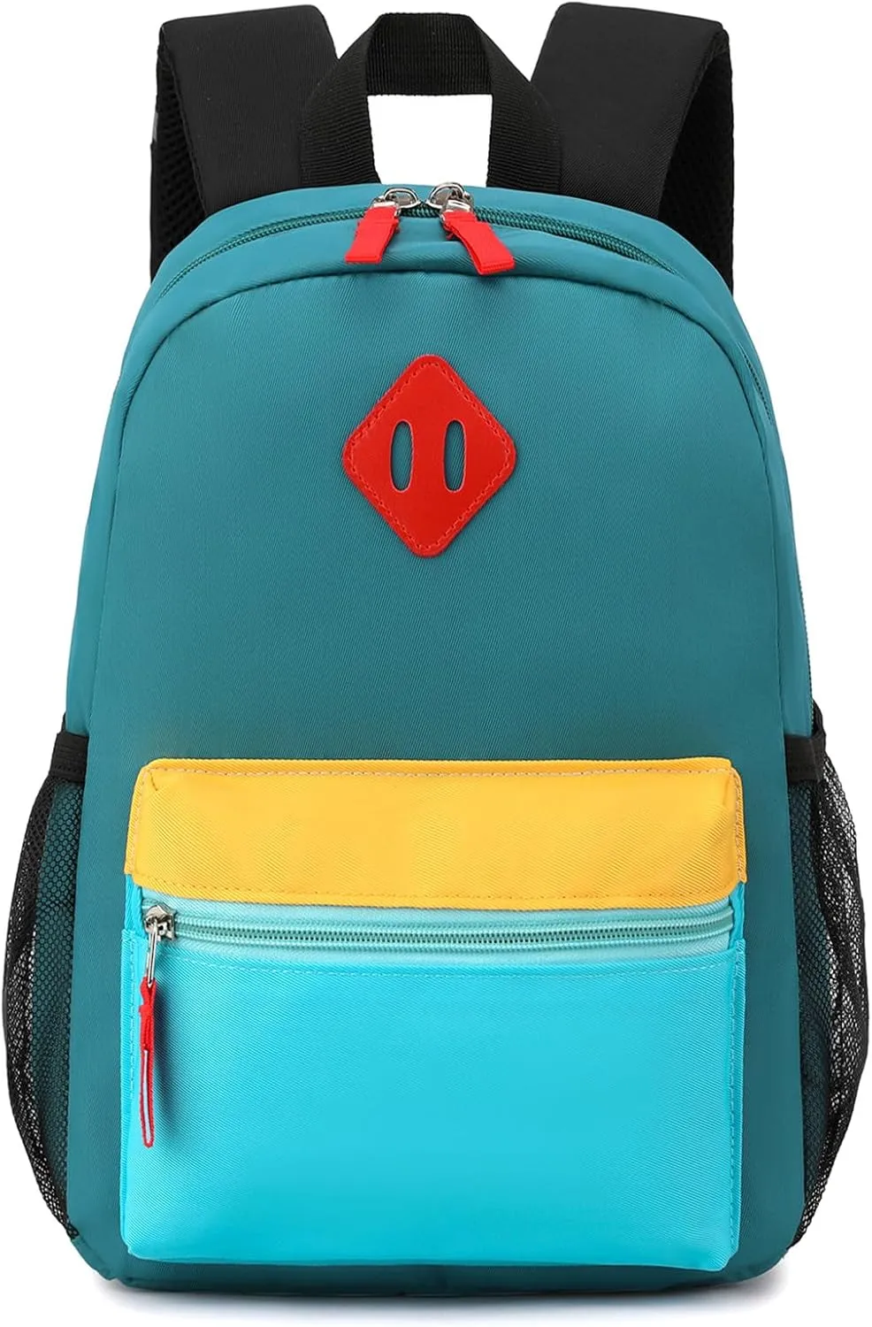 Elementary Backpack for Boys and Girls 5-9 Years Kindergarten Primary Kids Bookbag with Chest Buckle (Blue Yellow, Large-17 H)