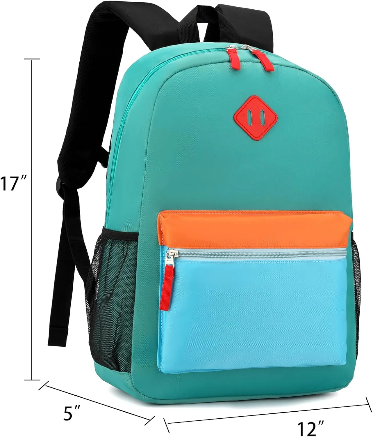 Elementary Backpack for Boys and Girls 5-9 Years Kindergarten Primary Kids Bookbag with Chest Buckle (Blue Yellow, Large-17 H)