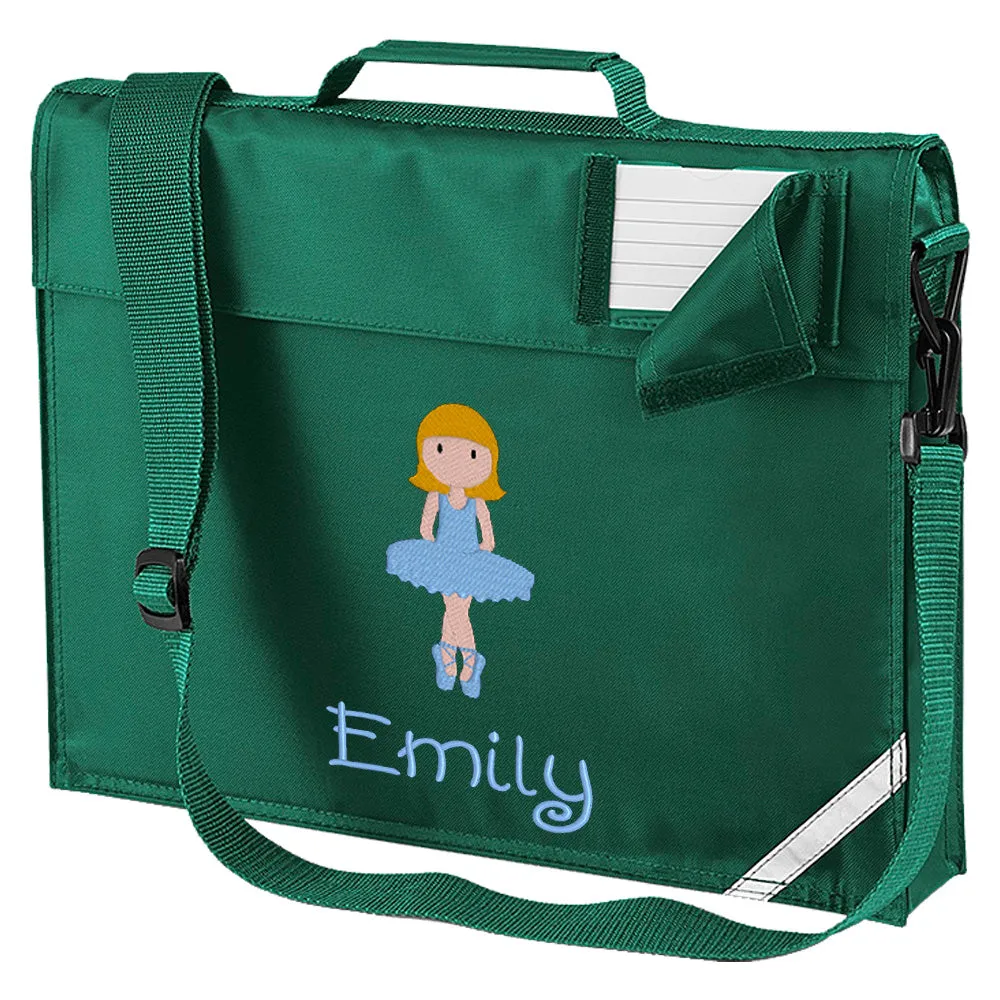 Embroidered Bookbag with strap- Dancer