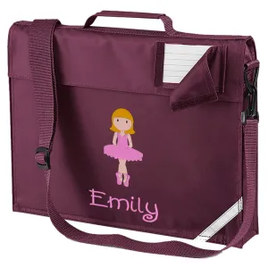 Embroidered Bookbag with strap- Dancer