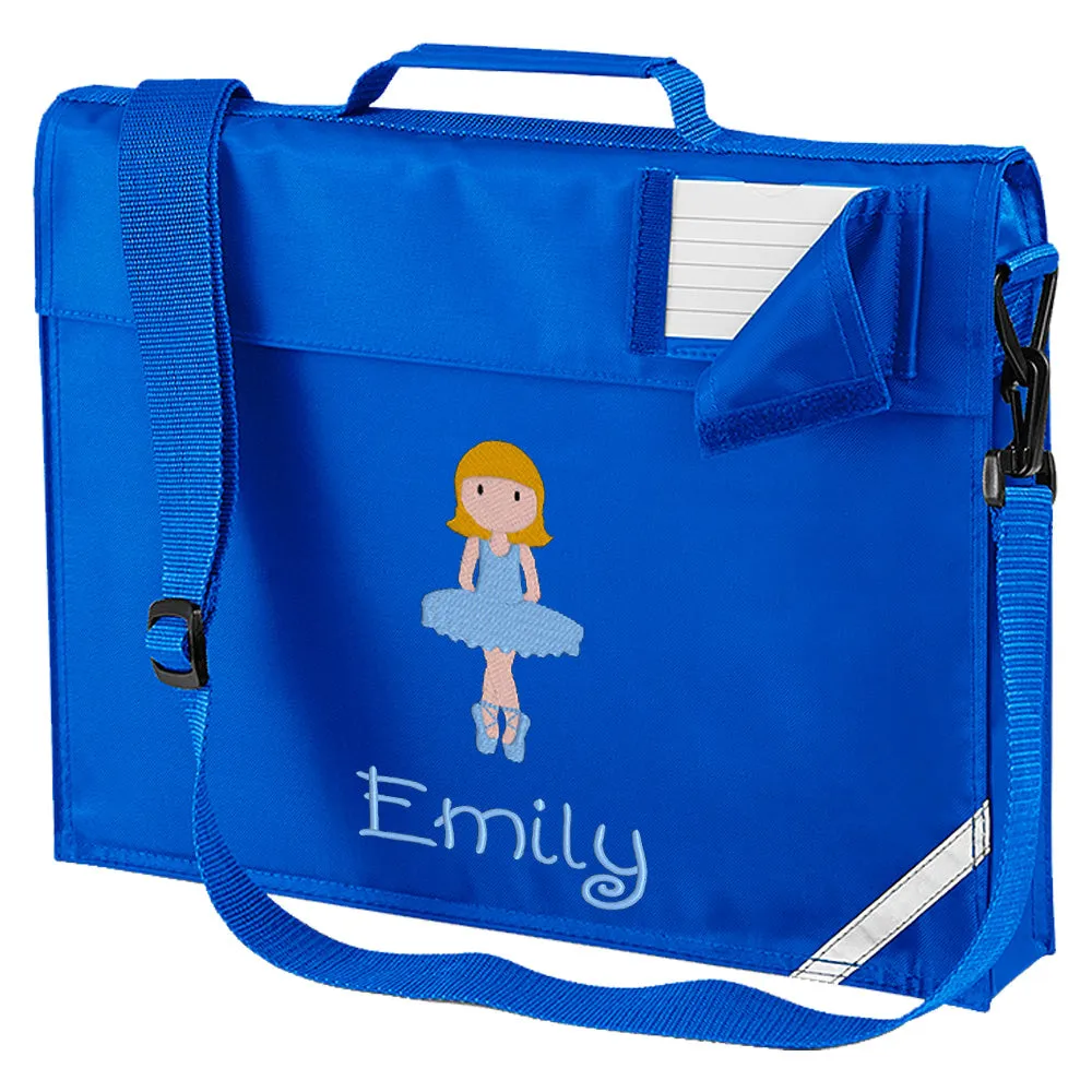 Embroidered Bookbag with strap- Dancer