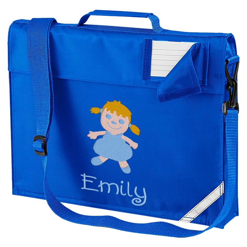 Embroidered Bookbag with strap- Doll