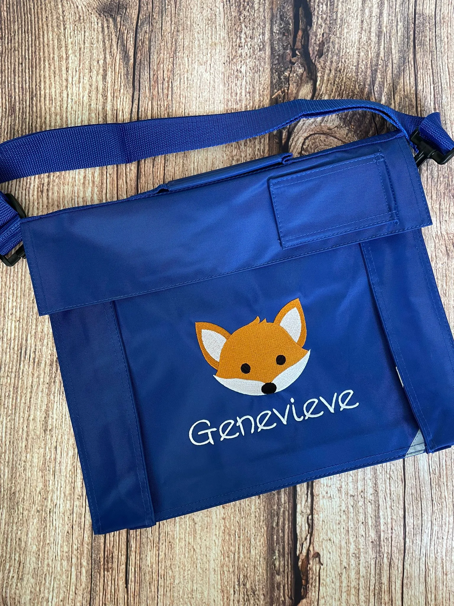 Embroidered Bookbag with strap - Fox