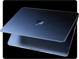 EooCoo Ultra Thin Armor Compatible with MacBook Air 13 inch Case M4 2025 2024-2022 M3 M2 A3240 A3113 A2681, 100% Match Midnight, Air 13.6" Matte Protective Case with Keyboard Skin, Midnight Clear
