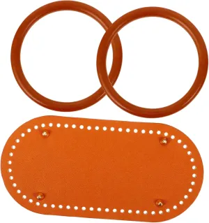 ERINGOGO 1 Set Artificial Leather Handbag Base for Crafts Weaving Bag Bottom with Handle Convenient Handicraft Base Board for Home Projects