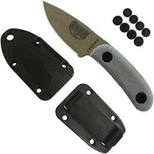 ESEE Knives Candiru Fixed Blade Knife with Handles (Grey Micarta Handle/Dark Earth Blade/Black Sheath)
