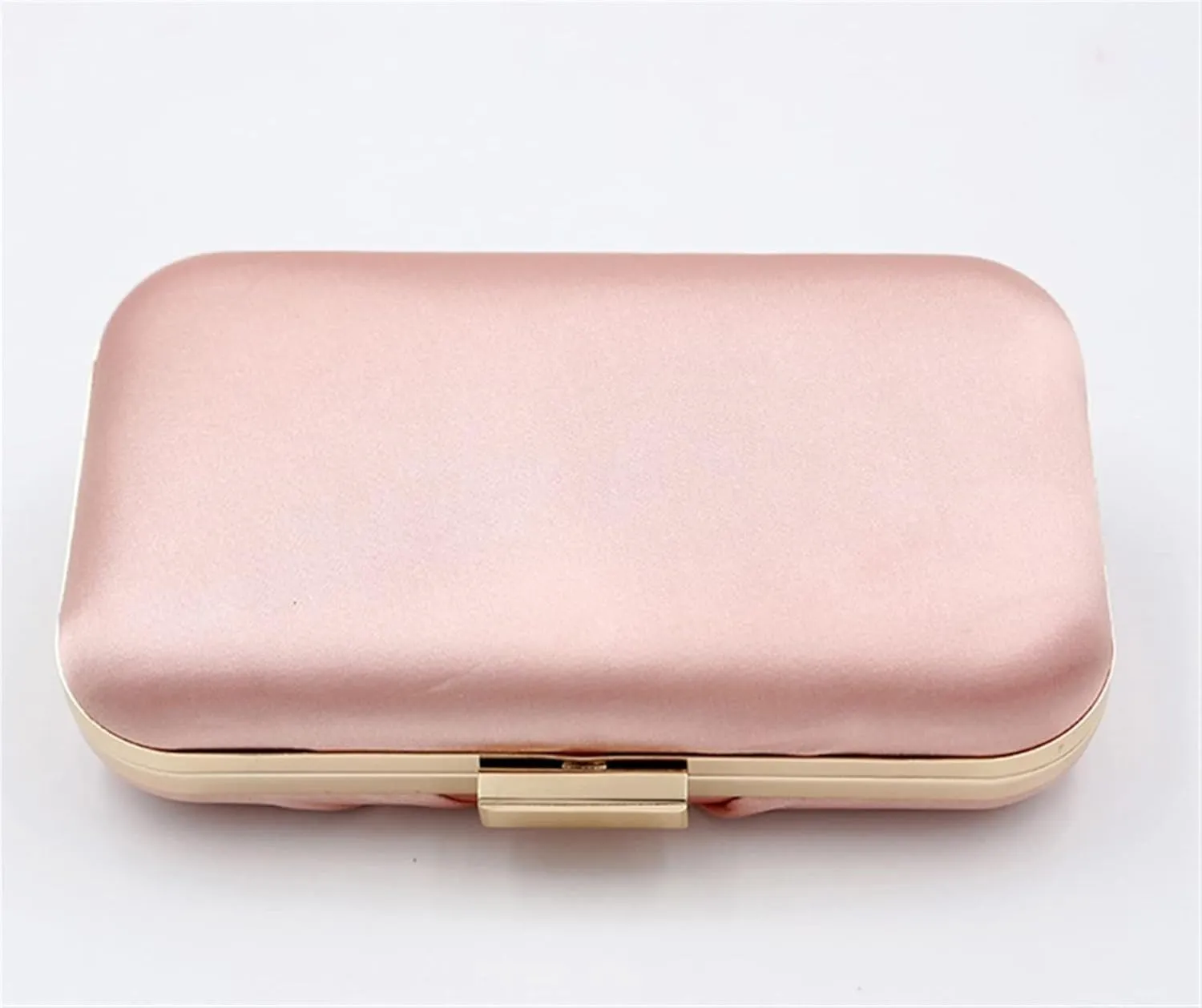 Evening Bag Clutch Purses for Women Pleated Satin Formal Handbag Simple Classy Purse with Detachable Chain