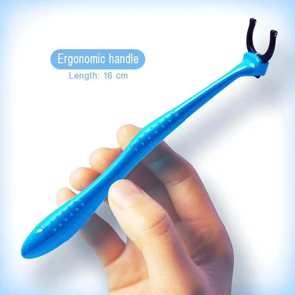 Evolutionary Clean Dental Flossers, Kit of Refills Plus Long Handle (2 Handles   200 Refills)