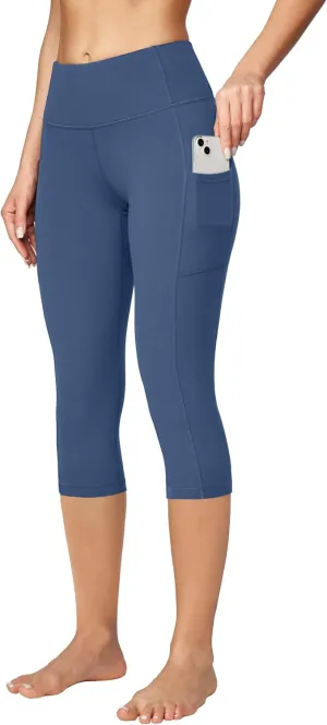 Ewedoos Womens Yoga Pants with Pockets Capri Leggings for Women Tummy Control Workout Leggings Compression Capris Pants