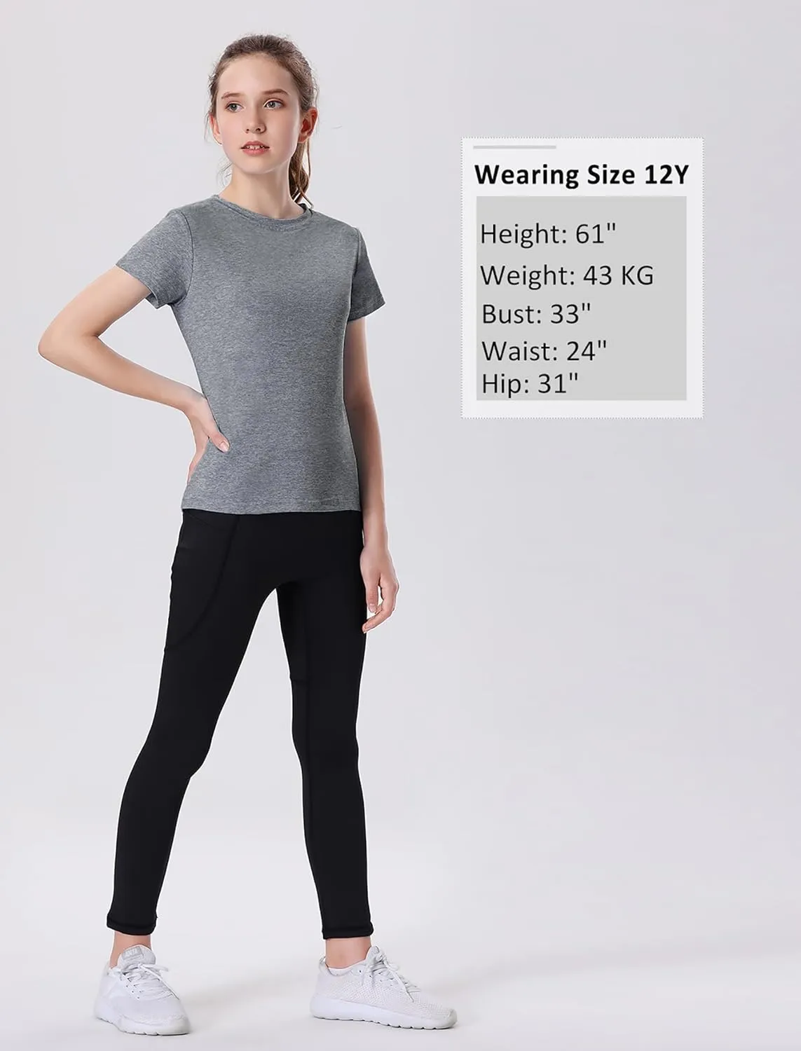 EXARUS 4 Pack Girls Athletic Shirts Quick Dry Shirts Short Sleeve T Shirts Tee Workout Activewear Tops for Tween