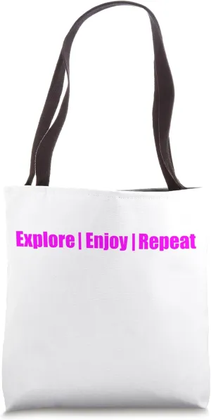 Explore_Enjoy_Repeat 4x4 travel vehicle World travel Tote Bag