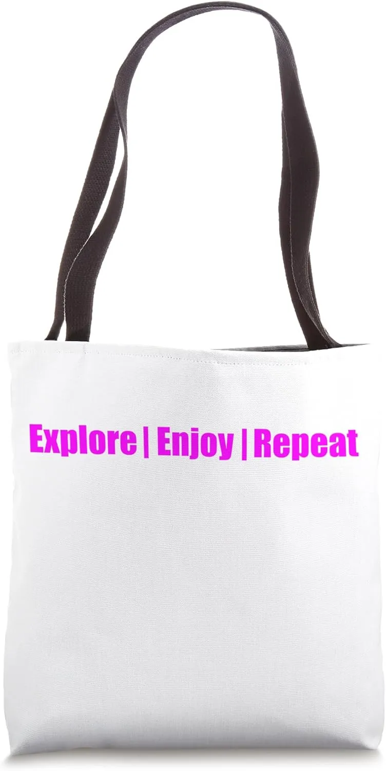 Explore_Enjoy_Repeat 4x4 travel vehicle World travel Tote Bag