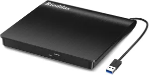 External CD/DVD Drive for Laptop, USB 3.0 CD DVD Player Portable  /-RW Burner CD ROM Reader Writer Disk Duplicator Compatible with Laptop Desktop PC Windows Apple Mac Pro MacBook Linux