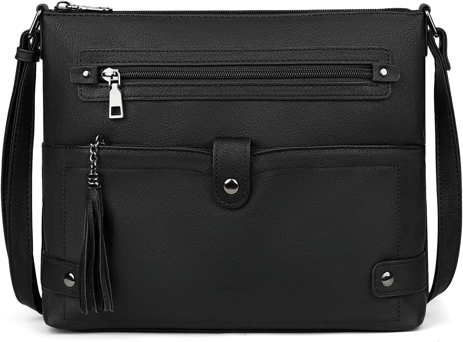 FADEON Large Crossbody Purses for Women Crossbody Bag, Designer Leather Cross Body Purses Multi Pocket Shoulder Bag