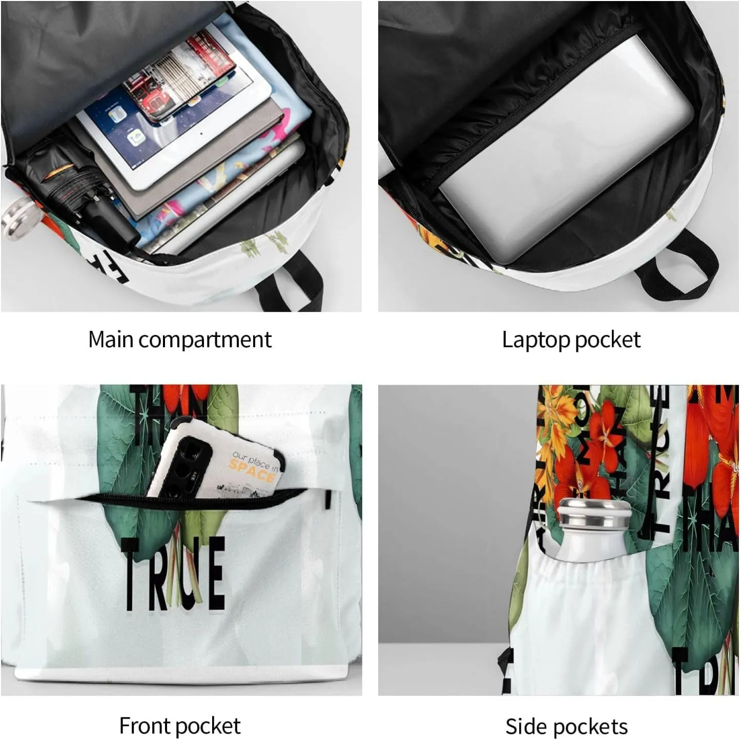 Fairy Tales Laptop Backpack Shoulder Bag Laptop Pack Travel Backpacks Commuter Back Pack Casual Daypack Bags With Side Pockets