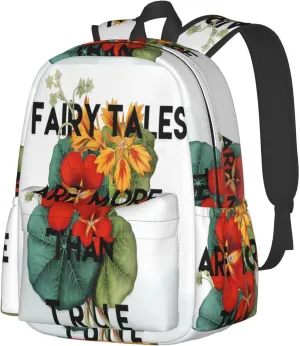 Fairy Tales Laptop Backpack Shoulder Bag Laptop Pack Travel Backpacks Commuter Back Pack Casual Daypack Bags With Side Pockets