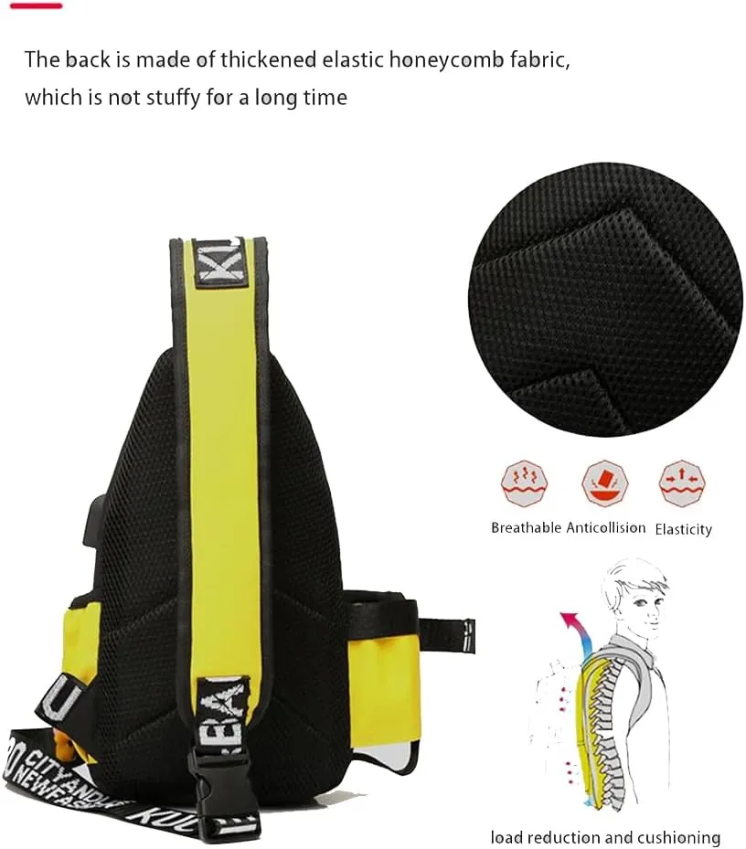 Fashion One-Shoulder Backpack Men's Business Chest Bag Outdoor Casual Men's Shoulder Bag Small Satchel (black)