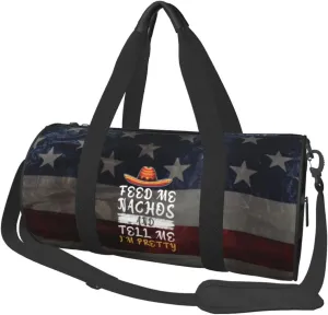Feed Me Nachos And Tell Me I'M Pretty Duffel Bag Gym Bag Travel Sports Tote Large Foldable Beach Swim Yoga0