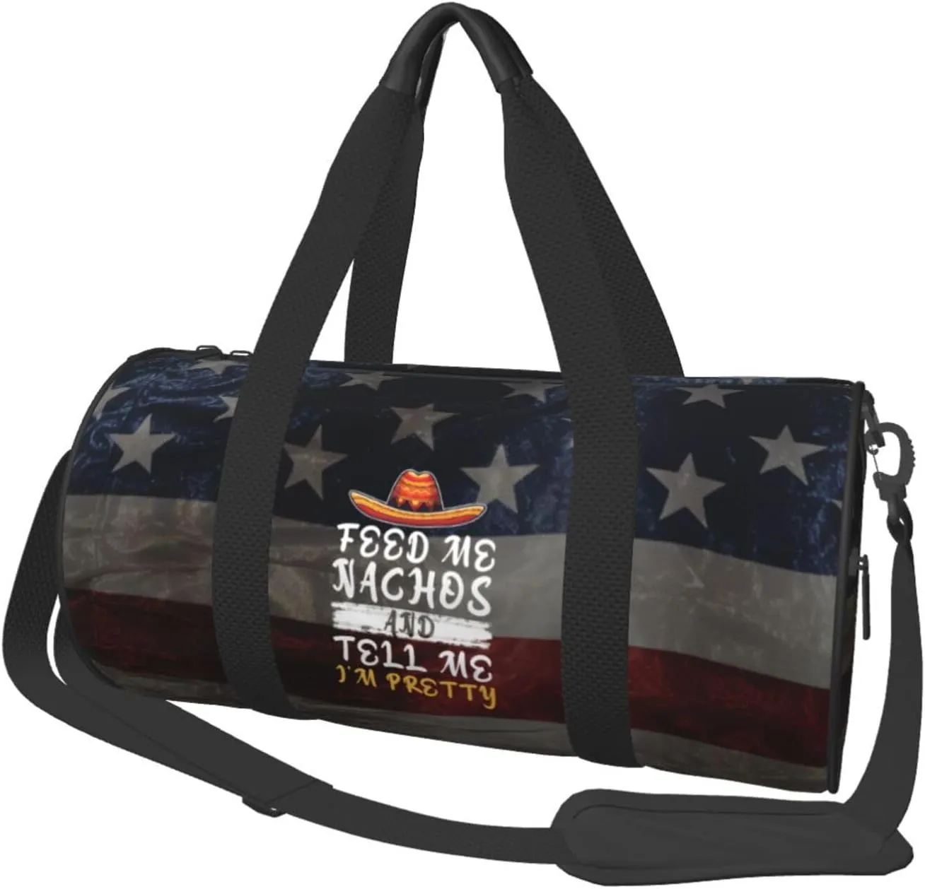 Feed Me Nachos And Tell Me I'M Pretty Duffel Bag Gym Bag Travel Sports Tote Large Foldable Beach Swim Yoga0
