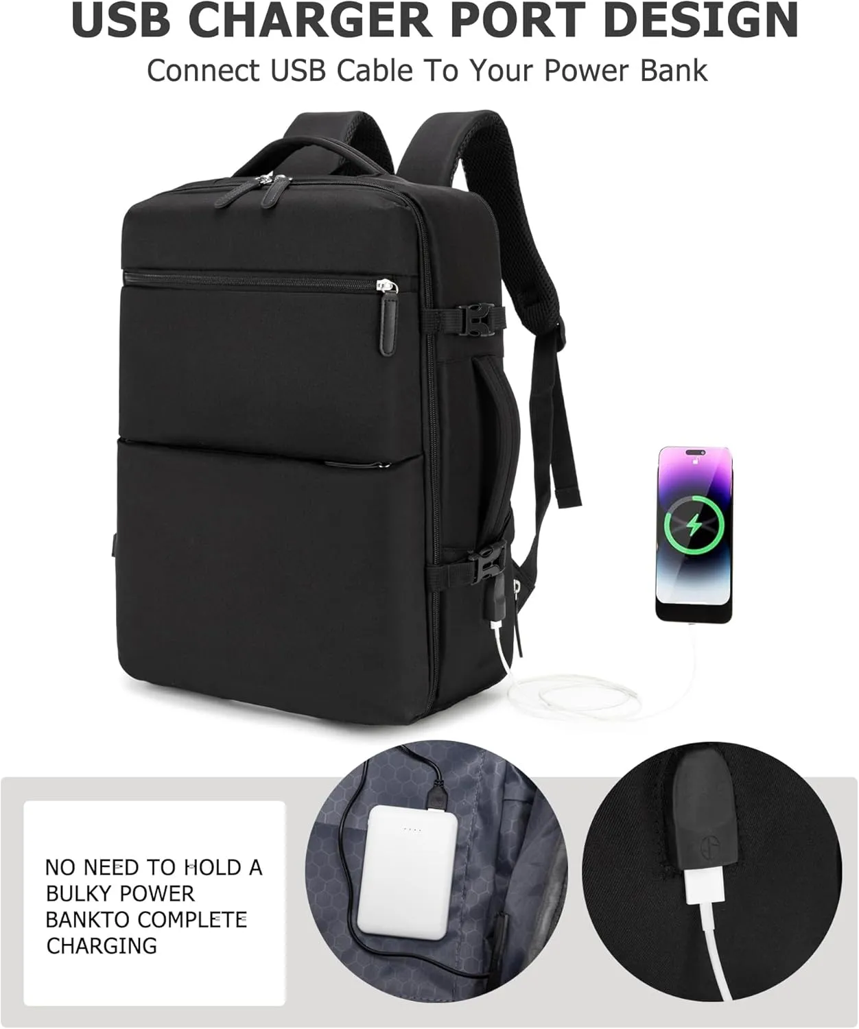feilario 2 Piece Set 24in Aluminium Frame Hardside Spinner Wheel Luggage, Built-In TSA lock Carry on Suitcase with Cup Holder & Phone Holder