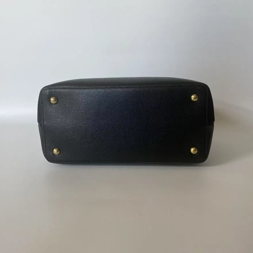 Fendi Peekaboo Black Leather Top Handle Bag